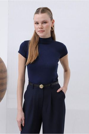 25Y7605 - LACİVERT - KISA KOL BODY