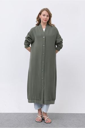 25Y7208 - HAKİ - UZUN DÜĞMELİ KAP