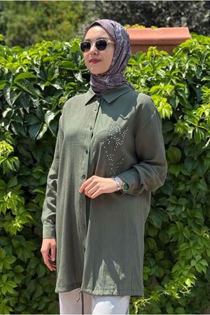 25Y7028 - HAKİ - TARZ GÖMLEK