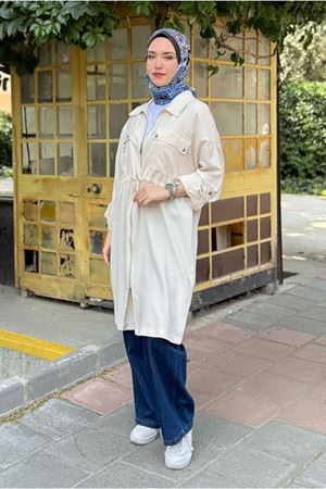 25Y7202 - AÇIK BEJ - BELİ TÜNELLİ ÇITÇITLI KAP