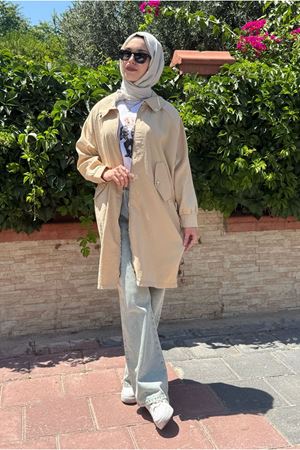 25Y7290 - KOYU BEJ - PARAŞÜT FERMUARLI KAP 