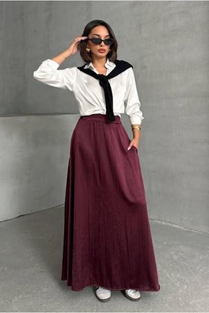 25Y7120 - BORDO - KRAŞ SATEN ETEK