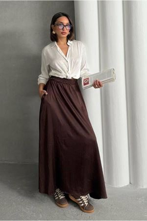 25Y7120 - KAHVE - KRAŞ SATEN ETEK 