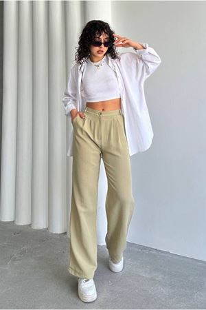 25Y7360 - MİNT - PALLAZZO KETEN PANTOLON