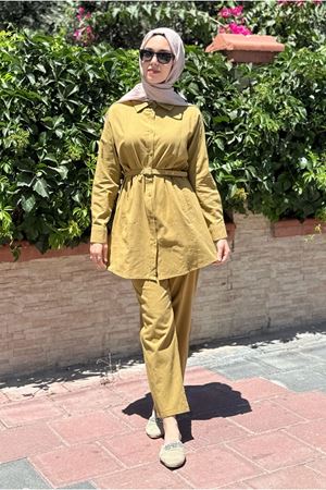 25Y7554 - OLİVE - KEMERLİ TAKIM