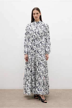 25Y1263 - BEYAZ - MERWİSH  YAZ ELBİSE