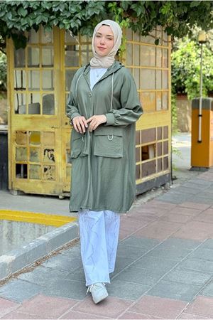 25Y7285 - HAKİ - FERMUARLI ÇİLEK KAP