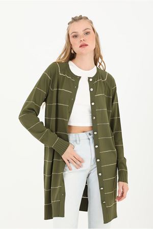 26K5319 - HAKİ - SİM DETAY MERSERİZE CEKET