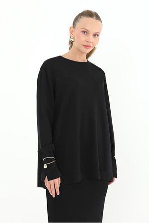 26K4460 - SİYAH  - MERSERİZE BASIC TUNİK