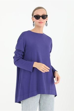 26K4460 - MOR - MERSERİZE BASIC TUNİK 