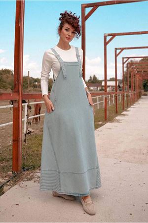 26K9214 - AÇIK MAVİ - YAN CEPLİ KOT JİLE 