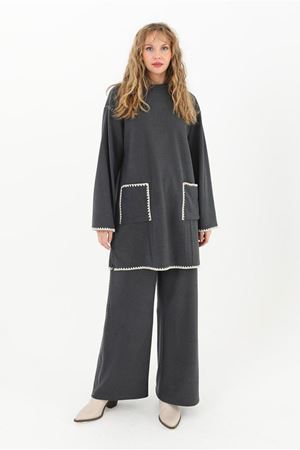 26K2232 - ANTRASİT - FİTİLLİ CEPLİ TAKIM