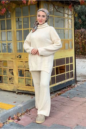 26K2215 - TAŞ - KALIN ÖRME TRİKO TAKIM