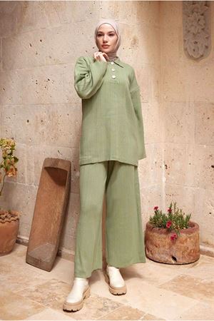 26K3268 - ÇAĞLA - GÖMLEK YAKA TRİKO TAKIM 