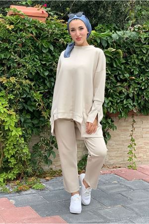 26K2284 - BEJ - BİYE DETAYLI SCUBA TAKIM