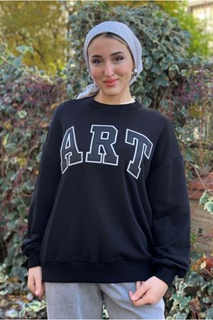 26K4443 - SİYAH - ART ÜÇİPLİK SWEAT