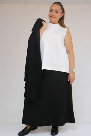 58510 Büyük Beden Kısa Modal İçlik - Ekru