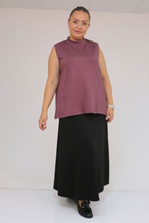 58510 Büyük Beden Kısa Modal İçlik - Gül Kurusu