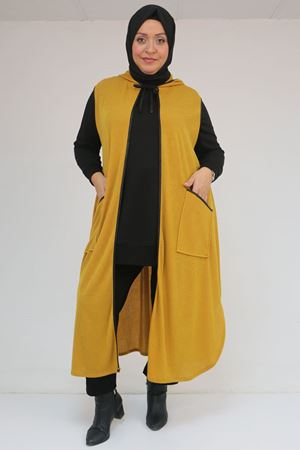 54014 Büyük Beden Waterport Biyeli Mir Yelek - Hardal