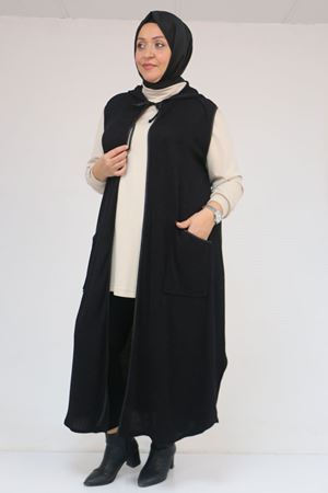 54014 Büyük Beden Waterport Biyeli Mir Yelek - Siyah