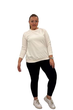 59501 Büyük Beden Penye Tayt - Koyu Lacivert