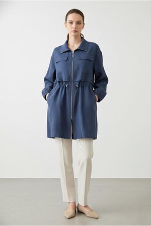 26Y7072 - LACİVERT - BÜZGÜLÜ CEKET