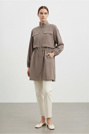 26Y7072 - VİZON - BÜZGÜLÜ CEKET