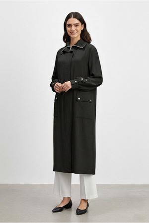 26Y7218 - SİYAH - BASİC FERMUARLI UZUN KAP