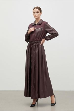 26Y7424 - BORDO - PARAŞÜT CEPLİ ELBİSE