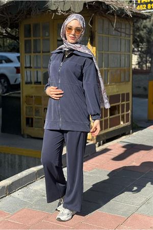 26Y7596 - LACİVERT -  PARAŞÜT DETAY TAKIM 