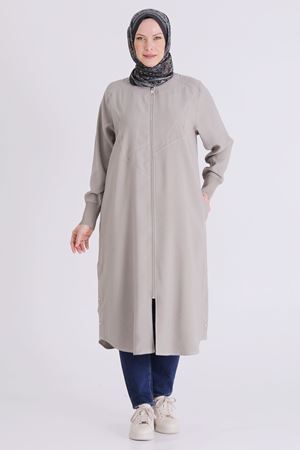 26YV2553 - KÜF YEŞİLİ  - Büyük Beden Tesettür Kap 