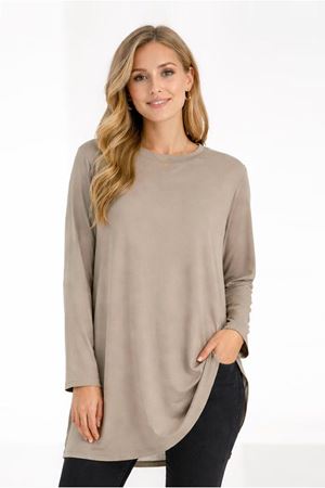 26Y6555 - VİZON - PENYE UZUNKOL TUNİK  