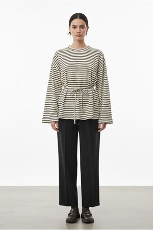 26Y6560 - SİYAH -  ÇİZGİLİ BASİC TUNİK