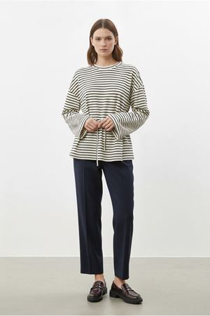 26Y6560 - LACİVERT -  ÇİZGİLİ BASİC TUNİK