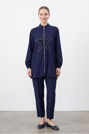 26Y6604 - LACİVERT - YILDIZ CEKETLİ TAKIM