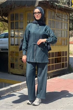 26Y6616 - İNDİGO - TENCEL KOT TAKIM
