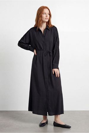 26Y7438 - SİYAH - DANTELLİ ELBİSE 