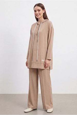 26Y6644 - CAMEL - KAPÜŞONLU FERMUARLI TAKIM