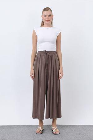 26Y7322 - KAHVE -  MODAL ETEK PANTOLON 