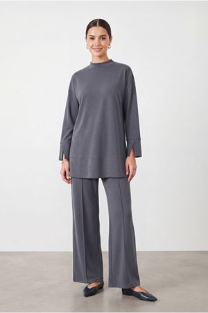 26Y6628 -  ANTRASİT - YIRTMAÇ TUNİK TAKIM