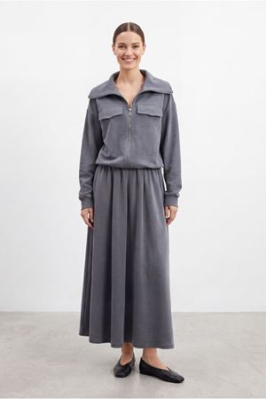 26Y6634 - ANTRASİT - FERMUARLI ETEKLİ TAKIM