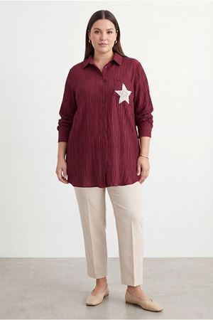 26Y6580 - BORDO - YILDIZ GÖMLEK