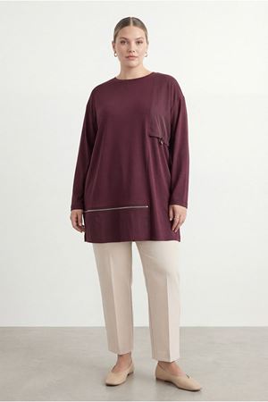 26Y6585 - BORDO - PARAŞÜT DETAY TUNİK