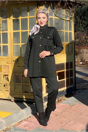 27K2271 - SİYAH - MY MAGAZİN - GOLD DÜĞME SCUBA TAKIM