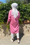 24K36450 - PEMBE - SOUL PUANE UZUN SWEAT