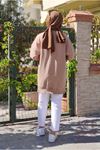 24K36440 - AÇIK KAHVE - SOUL PUANE BASİC KISA SWEAT