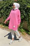 24K36440 - PEMBE - SOUL PUANE BASİC KISA SWEAT