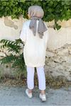 24K36440 - EKRU - SOUL PUANE BASİC KISA SWEAT