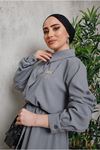 23Y3308 - GRİ - BASİC ELBİSE