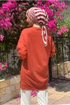 24K36440 - KİREMİT - SOUL PUANE BASİC KISA SWEAT
